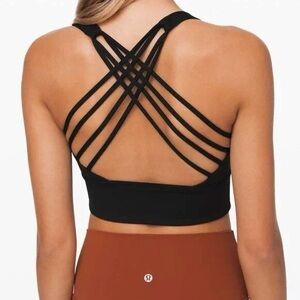 Lululemon Free to Be Bra *Wild Long Line Black Size 8 - GUC